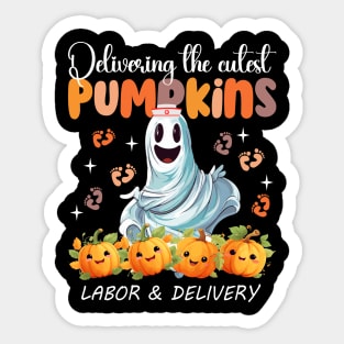 Delivering The Cutest Pumpkins Labor and Delivery Nurse Halloween Sticker